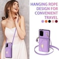 thumbnail image 5 of Phone Case for Samsung Galaxy S20 Plus S20+ 5G Wallet Cell Cover with Card Holder Stand Shoulder Crossbody Strap Long Lanyard Leather S20+5G S20plus 20S + S2O S 20 20+ G5 Women Girls Purple, 5 of 11