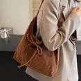 thumbnail image 5 of SPEKSEE Suede Shoulder Bag with Bow Y2K Slouchy Hobo Handag Soft Vintage Underarm Purse Retro Trendy Minimalist Spacious Fall Large, 5 of 9