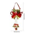 thumbnail image 3 of JeashCHAT Christmas Bell Hanging Ornaments with Cute Santa Claus and Bows, Xmas Holiday Party Decorative Bells for Christmas Wreath Tree Door Decor, Christmas Gifts, 3 of 6