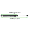 thumbnail image 3 of 2 Lift Supports Gas Struts Fits 1997-2006 Jeep Wrangler TJ Rear Window Glass Liftgate 55076310AD SG214012 4249 Springs Arms Dampers Rods, 3 of 6
