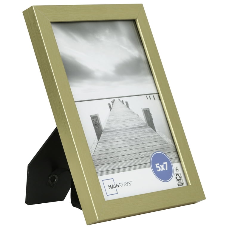 Mainstays – 5x7 Picture Frame – Gold Linear Program Tabletop Photo