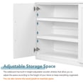 thumbnail image 6 of Harper & Bright Designs Sideboard Storage Cabinet with 4 Doors, Large Storage Space Buffet Cabinet with Adjustable Shelves, White, 6 of 14
