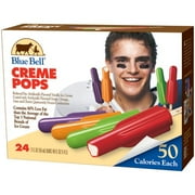 Blue Bell Vanilla, Grape, Orange, Lime, Cherry Creme Pops, 24 ct