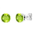 thumbnail image 2 of Set of Two Sterling Silver with Natural Peridot and Natural White Topaz Earring, 2 of 3