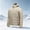 Khaki, variant on LYSMORA Mens Lightweight Hooded Puffer Jacket Full Zip Warm Insulated Winter Travel Coat Zipper Side Pockets