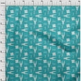 thumbnail image 3 of oneOone Cotton Cambric Fabric Arrow Sign & Check Kasuri Print Fabric By The Yard 56 Inch Wide, 3 of 4