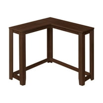 JERFIT Modern Cherry Finish Corner Console Table, Narrow Sofa Table for Entryway, Living Room & Bedroom, Accent Table with 2-Tier Storage