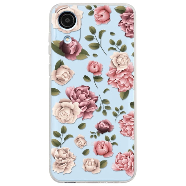 Funda Protector InstaCase Para Galaxy A03 Core Uso Rudo Flores Rosas
