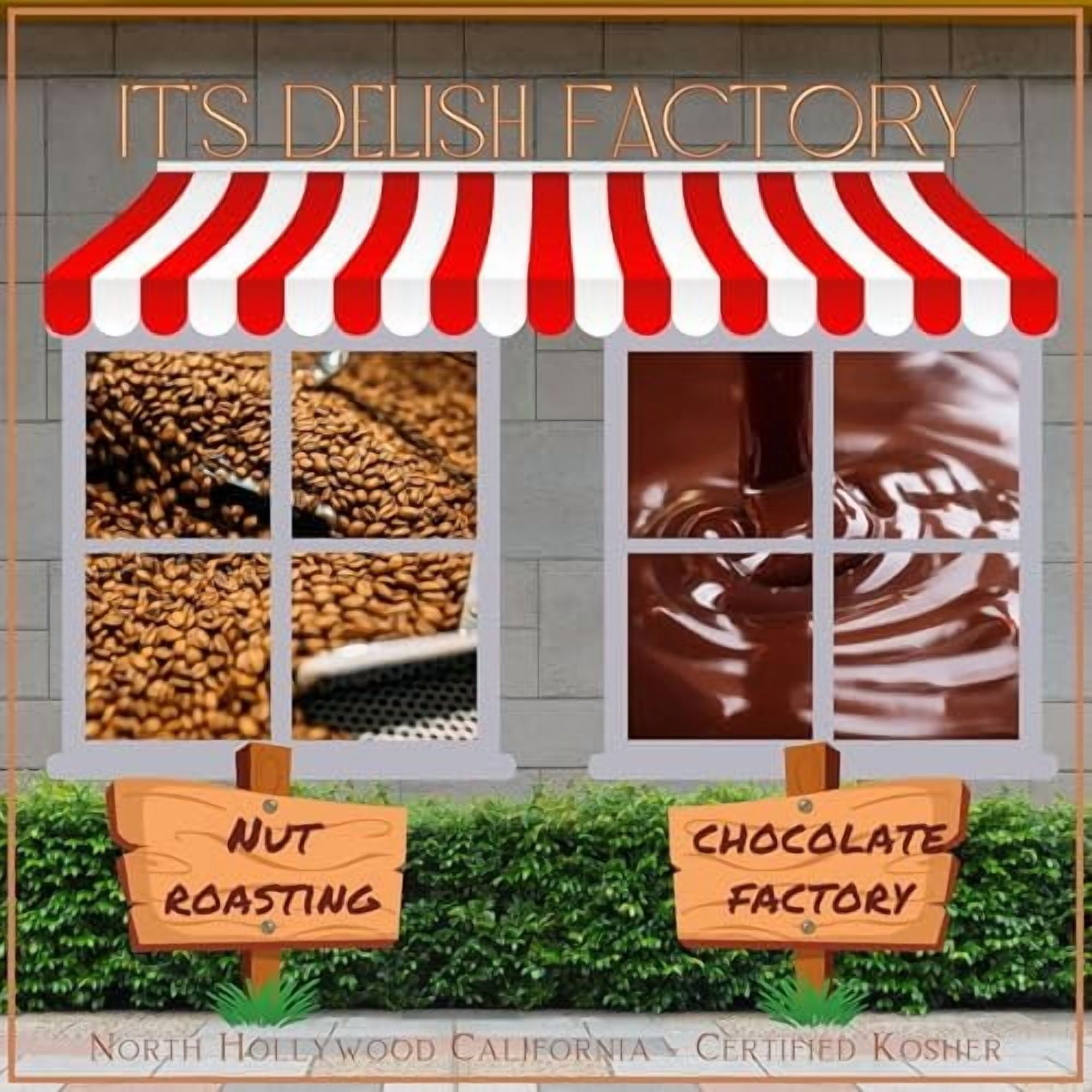 Gourmet Chocolate Bridge Mix Medley by Its Delish, 2 Lbs Bulk Bag  Dark, Milk, and White Chocolate Coated Peanuts, Almonds, Raisins, Espresso Beans, Cashews, Macadamia Nuts Candy  Kosher Dairy