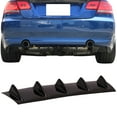 thumbnail image 2 of Ikon Motorsports Compatible with 23" x 6" Ikon Style Universal Rear Bumper Lip Diffuser 5 Fin Gloss Black ABS, 2 of 8