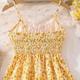thumbnail image 6 of Gunia Teen Girl Dresses French Floral Embroidered Bodice Dress With Strappy Waistline Elegant Neckline Sundress Yellow Dress For Girls 8-12 Years, 6 of 8