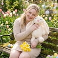 thumbnail image 5 of Bunny Stuffed Animal, 17.71in Cute Rabbit Plush, Easter Decor Gift Soft Bunny Plush Long Ear Stuffed Animal (Pink), 5 of 5