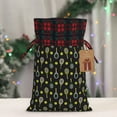 thumbnail image 5 of KLL Tennis Rackets for Christmas Gift Bag,Christmas Burlap Goody Gift Bags with Plaid Drawstrings for Xmas Presents Holiday Party Favor Treats Candy-Black, 5 of 8