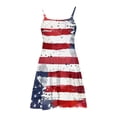 thumbnail image 5 of FamilyThread FamilyThread Girls Summer 4th Of July Dresses with Ruffle Short Sleeve Casual A-Line Swing Twirly School Sundress For 5-14Y, 5 of 7
