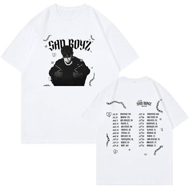 T-shirt Junior H Sad Boyz 4 Life Nouveau Logo Merch Femmes Hommes Mode Décontractée Manches Courtes