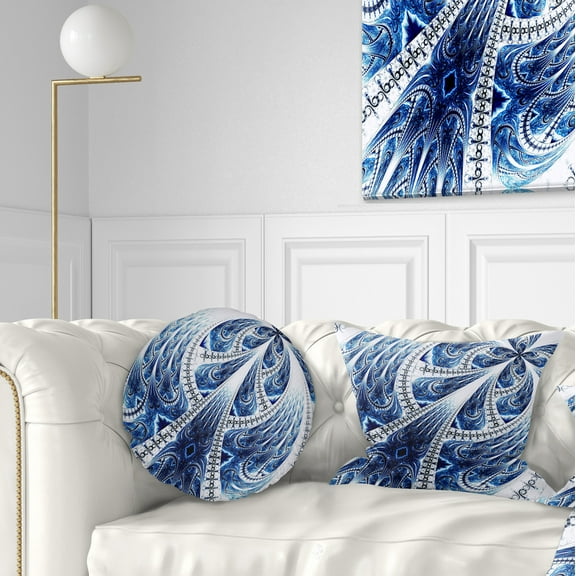 Designart 12" x 20" Black Polyester Throw Pillow