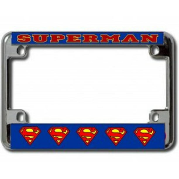 Superman Chrome Motorcycle License Plate Frame