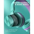 thumbnail image 5 of VIVEFOX Kids Headphones with Microphone, 3.5mm Jack Stereo On-Ear Headphones with 1.5M Tangle-Free Cord, Suitable for Kids Girls Boys, Cellphones, Tablet, Kindle, School, Home and Travel,Blue Purple, 5 of 7