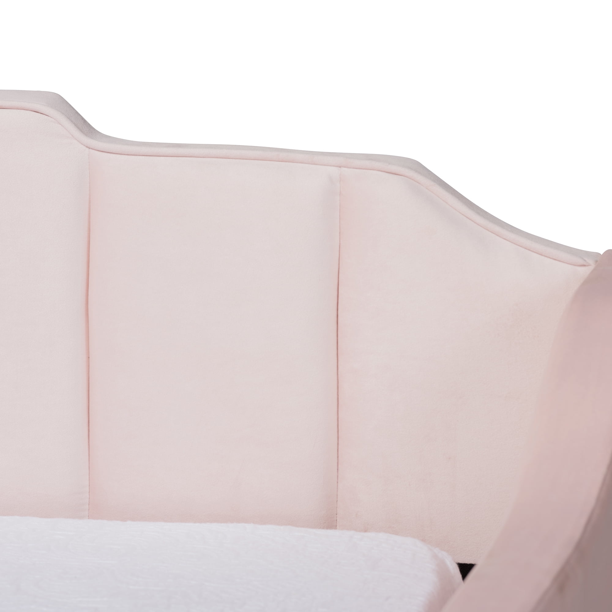 Baxton Studio Lennon Modern Engineered Wood with Trundle Daybed, Twin, Pink