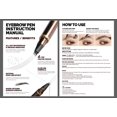 thumbnail image 2 of Espoce Pack de 2 lápices para cejas microblading impermeables, marrón oscuro, 2 of 9