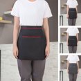 thumbnail image 3 of LCXmlly Deep Pocket Half Apron Waiter Half Apron Waterproof Oil Proof Large Pockets Adjustable Strap Kitchen Uniform, 3 of 6