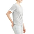 thumbnail image 4 of Self Esteem Juniors' Athletic Stripe Ruffle Short Sleeve T-Shirt, 4 of 4
