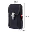 thumbnail image 2 of Riñonera de lona para hombre, monedero para teléfono, cinturón con cremallera, riñonera (estilo 1 negro), 2 of 5