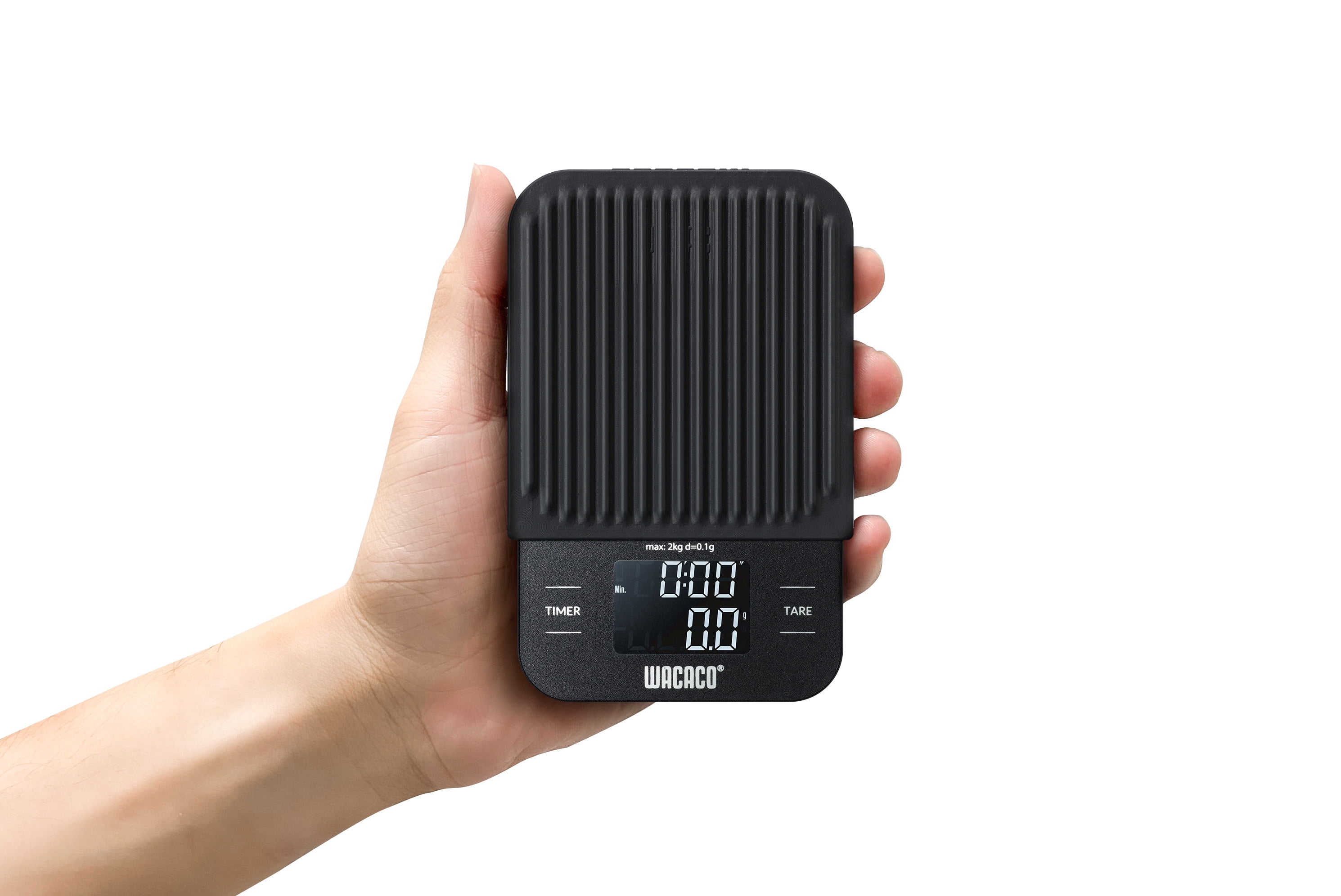 Wacaco Exagram Scale-Coffee Scale With Timer, 0.1g Precise Graduation, Pocket Size with Silicone Pad (No Batteries)