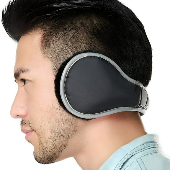 TELOLY Ear Warmers Waterproof Adjustable Fleece Earmuffs for Men Women Winter Ear Muffs with Reflective Stripe