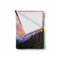 thumbnail image 2 of Wyoming Soft Flannel Fleece Throw Blanket, Snake Lake at Grand Teton National Park Fascinating Sunset View with Reflections, Cozy Plush for Indoor and Outdoor Use, 60" x 80", Multicolor, by Ambesonne, 2 of 6