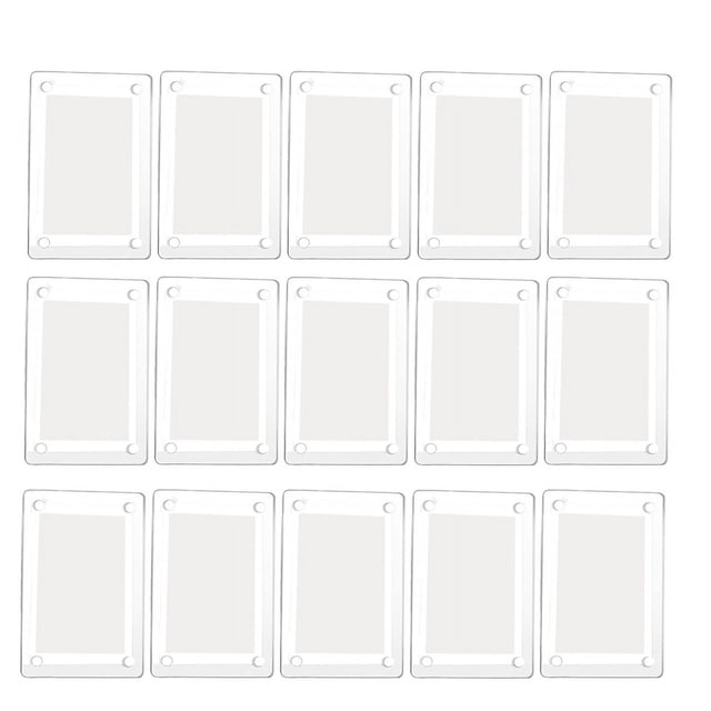 15 Pcs Acrylic Fridge Magnetic Frame Mini Double Sided Refrigerator Magnet Picture Frame Clear Frameless Display Frame