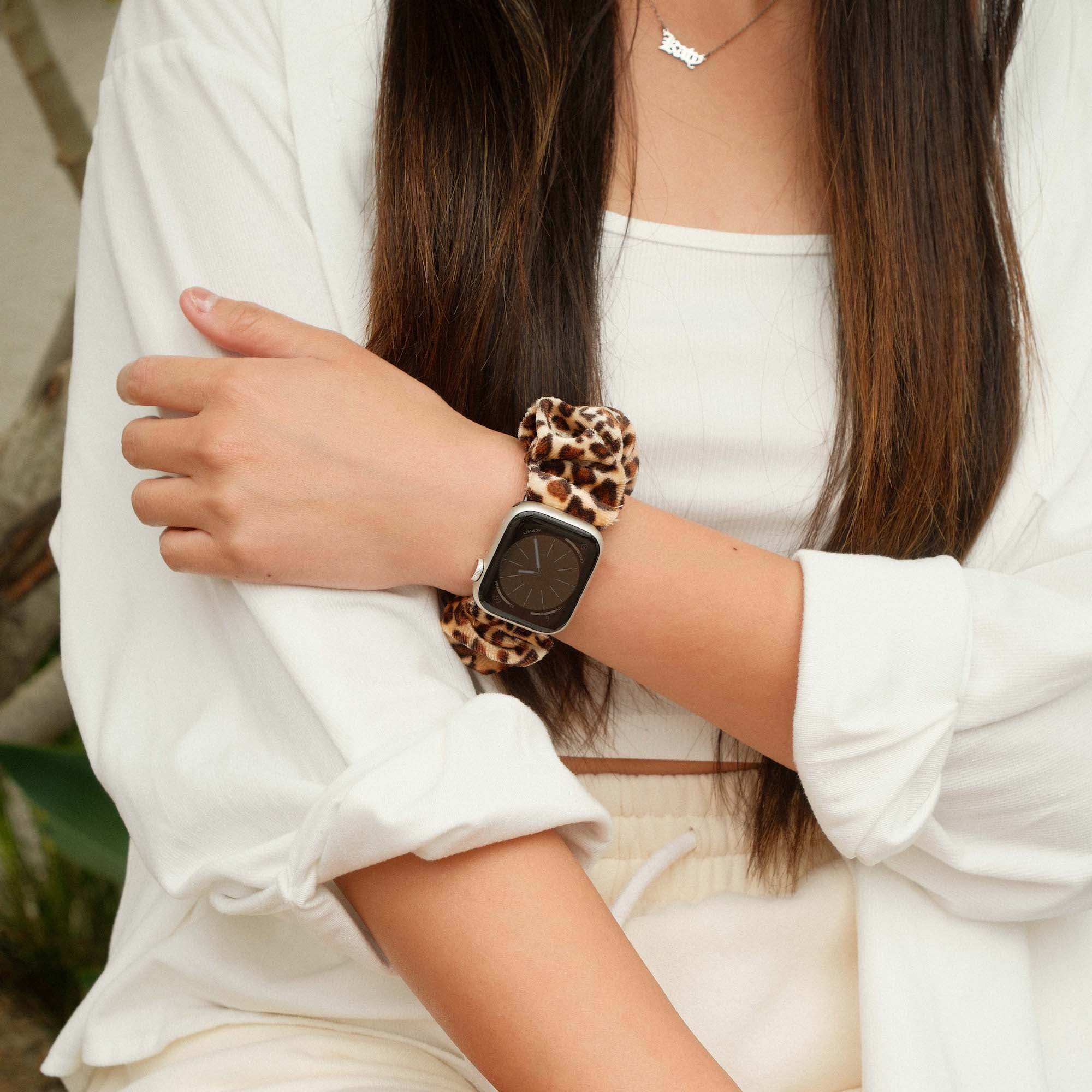 Velvet scrunchie online apple watch band