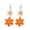 Orange, variant on 1 Pair Women Flower Dangle Earrings 2D Acrylic Floral Hook Earrings Hypoallergenic Lightweight Floral Drop Earrings Fashion Jewelry
