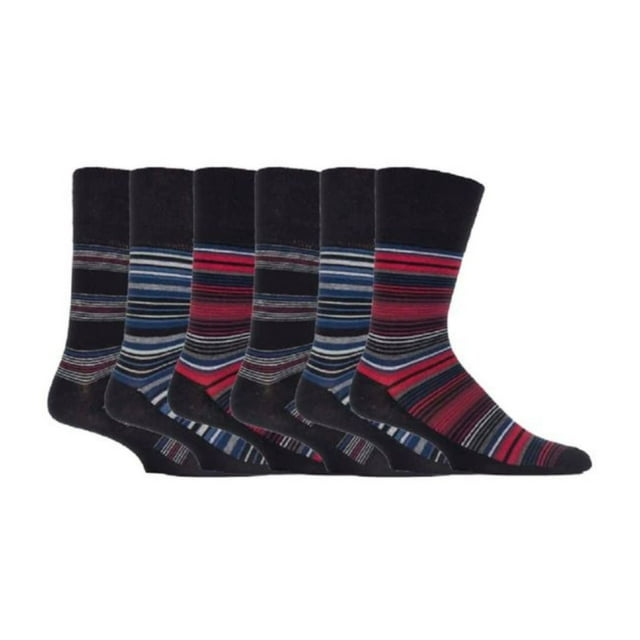 Gentle Grip - 6 Pairs Mens Gentle Grip Non Elastic Socks