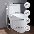 thumbnail image 4 of Ensemble de Pulvérisateur de Bidet de Toilette de Poche en Acier Inoxydable, Kit Accessoire de Fixation de Bidet, Réservoir Mural / WC Monté, Douche Muslim pour l'Auto-nettoyage, Nickel Brossé, 4 of 9