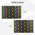 thumbnail image 4 of Placemats Set of 4 / 6, Mardi Gras Shiny Green Purple Placemats for Dining Table Indoor/Outdoors Heat Resistant Washable Placemats 18" x 12", 4 of 8