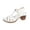 White, variant on Willtoo Women's Summer Block Heel Sandals Fashion Open Toe Ankle Strap Chunky Heeled Dressy Shoes Comfort Slip-On Wedges