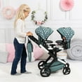 thumbnail image 4 of Bayer Design Doll Pram Xeo Twin Green & White Stars with Shoulder Bag, 3+ Years, 4 of 6