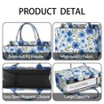 thumbnail image 4 of Large Capacity Tote Bag,Pioneer Flower Floral Print Pattern Handbag Fashion Luxury Tote Bag,15.7"x13"x 5.1" Inches,Laptop Compatible, 4 of 6