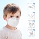 thumbnail image 4 of Whataatahia 2 piezas niños blanco 4 capas KN95 máscara facial antivaho neblina a prueba de polvo a prueba de viento PM 2.5 máscara para niños, 4 of 8