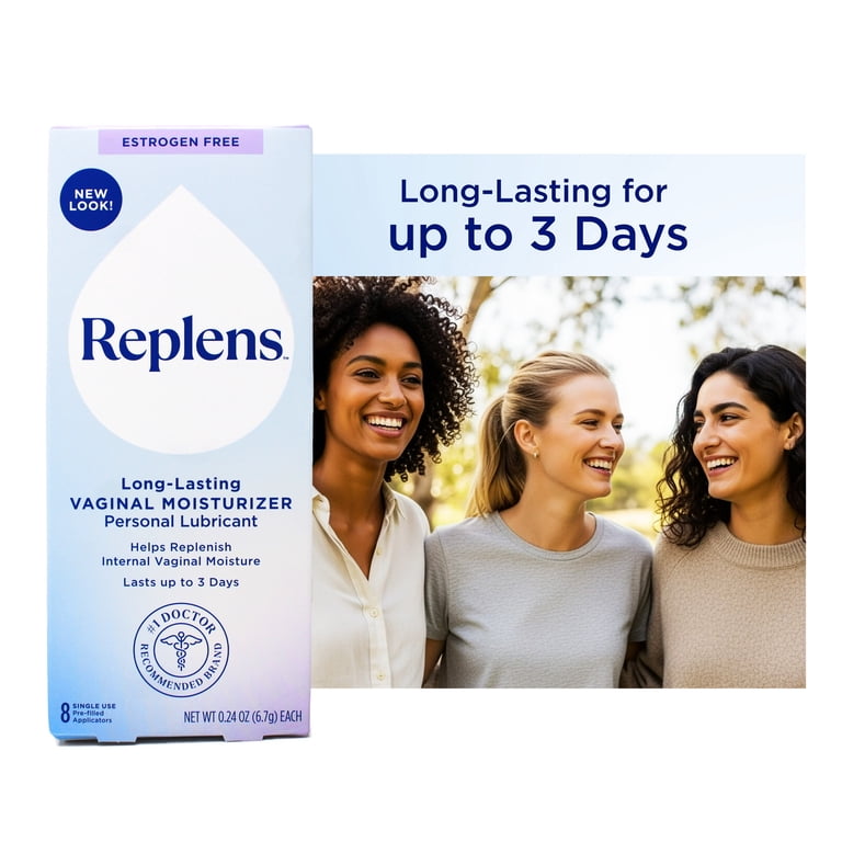 Replens Personal Lubricant, Long-Lasting Moisturizer, 8 Pre-Filled  Applicators, 0.24 oz