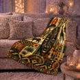 thumbnail image 6 of African Tribal Mask Safari Silhouette Collage, Cozy Artistic Scene, Warm Flannel Blanket for Cabin and Lodge, Wildlife Lovers Housewarming Gift, Artistic Home Decor, 6 of 9