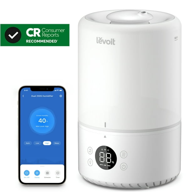 Levoit Smart Cool Mist Humidifier for Rooms, TopFill Humidifier for