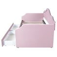 thumbnail image 6 of Euroco Upholstered Twin Size Daybed with LED Light and 2 Drawers, Pink, 6 of 10
