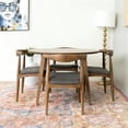 thumbnail image 3 of Pemberly Row 5-Piece Mid-Century Solid Wood Dining Set with 4 Chairs in Gray, 3 of 6