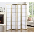 thumbnail image 1 of Roundhill Furniture Seto 4-Panel 4 Golden Room Divider Screen, Gold, 1 of 3