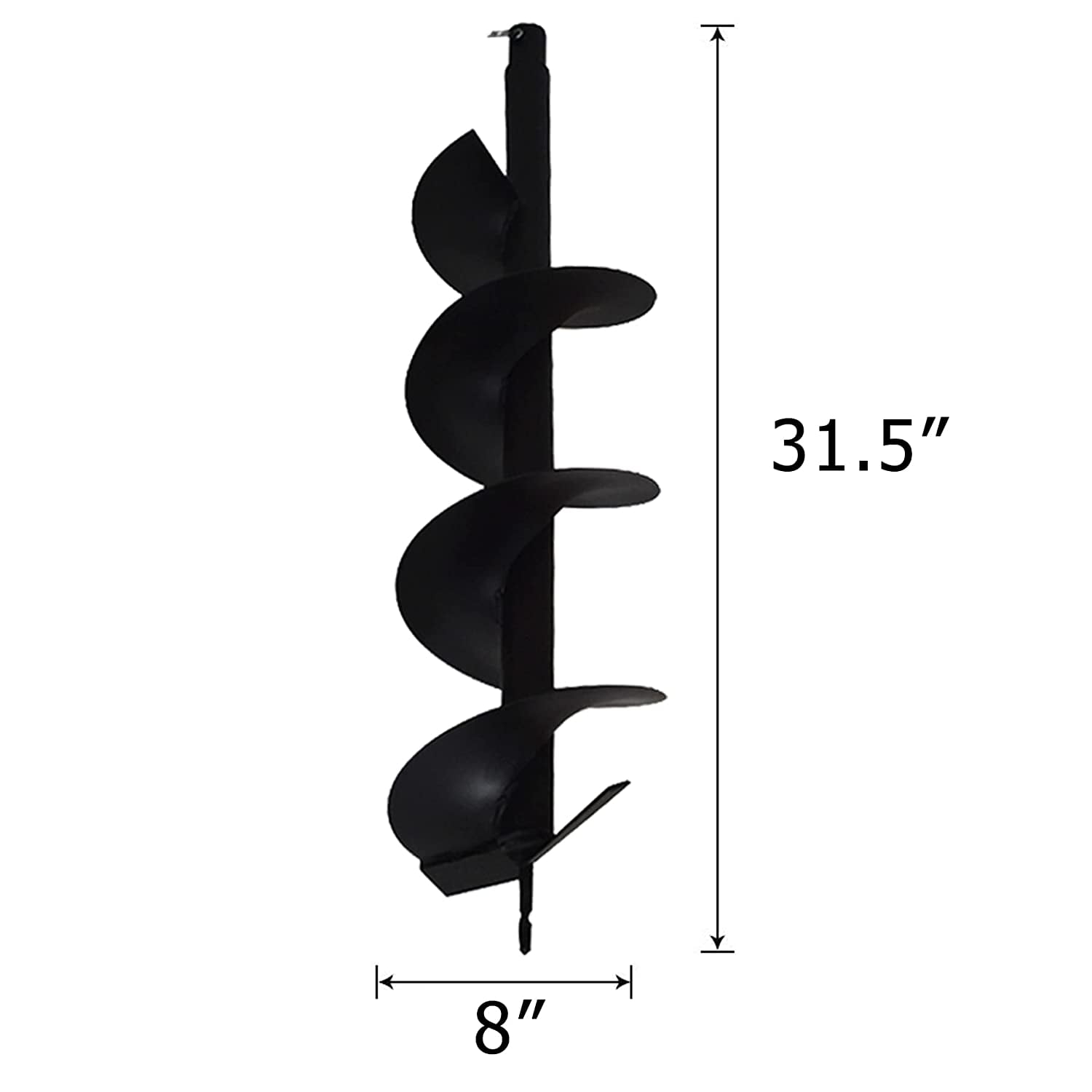 EPOTOOR 8 Inch Earth Auger Drill Bits for Planting, 8 x 31.5 Gasoline Engine Auger Post Hole Digger Drill Bits, Bulb Planter Tool with 3/4 Shaft
