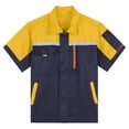 thumbnail image 5 of YONGHS High Visibility Long Sleeve Safety Shirt for Man Mechanic Uniform Work T-Shirt with Reflective Stripes Yellow&Navy Blue 175/XL, 5 of 7