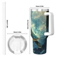 thumbnail image 4 of Sikiie Surfing Turtle Insulated Stainless Water Bottle Lid Travel Mug Cup Insulated Tumblers Cup 40oz Ice Bully With Handle, 4 of 8