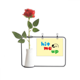 thumbnail image 1 of Hit Me Up Lovely Expression Fashionable Artificial Rose Flower Hanging Vases Decoration Bottle, 1 of 3